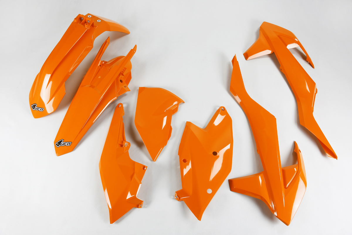 Plastic Kit orange for Ktm EXC 125/XC W125 - EXC 150/XC W150 / XC W150TPI - EXC 250/XC W250 - EXC-F 250/XCF W250 - EXC 300/X....