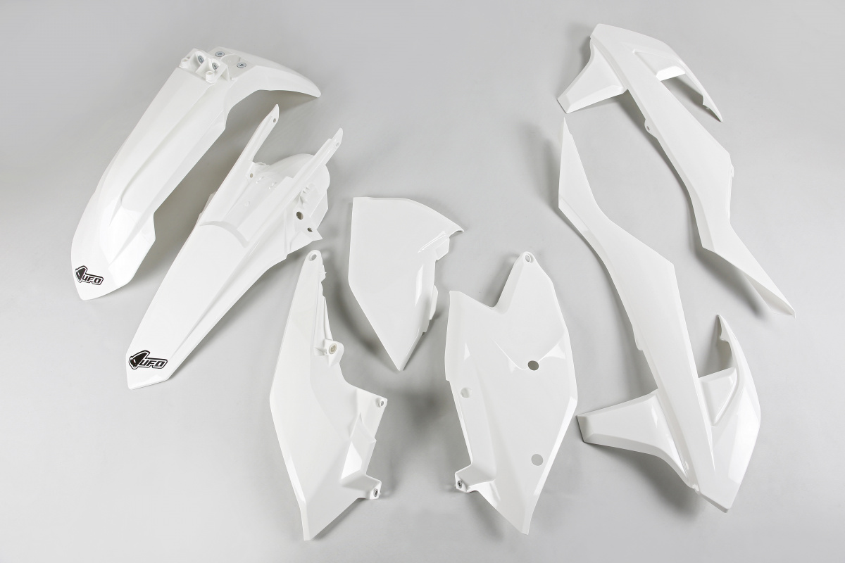 Plastic Kit white for Ktm EXC 125/XC W125 - EXC 150/XC W150 / XC W150TPI - EXC 250/XC W250 - EXC-F 250/XCF W250 - EXC 300/XC....