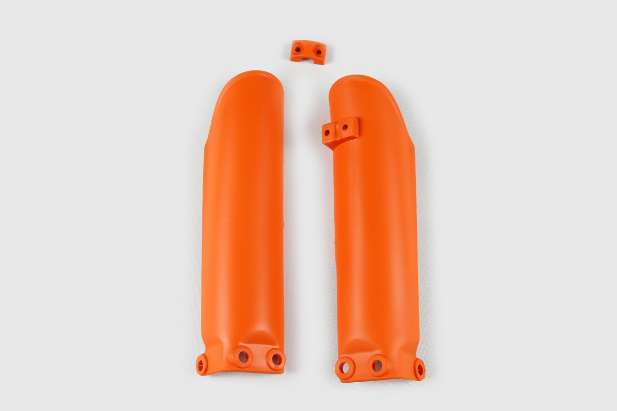 Fork Slider Protectors orange for Ktm SX 65 (2002-25) - REPLICA PLASTICS - KT04011-127 - Ufo Plast