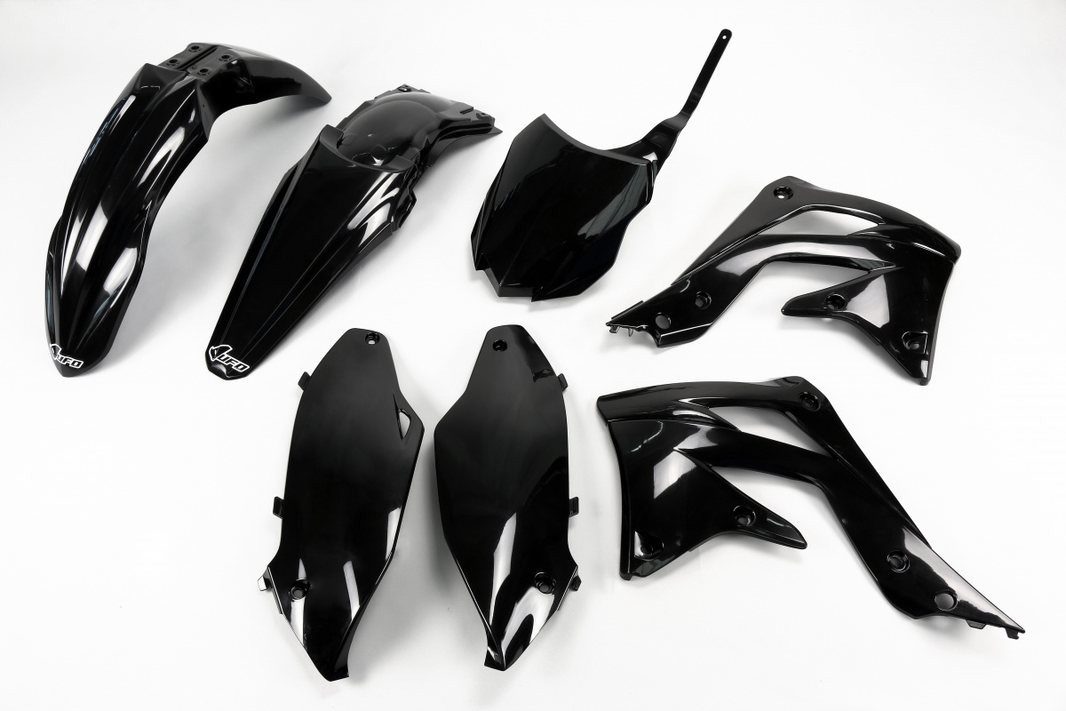 Plastic Kit black for Kawasaki KXF 450 (2013-15) - REPLICA PLASTICS - KAKIT220-001 - Ufo Plast