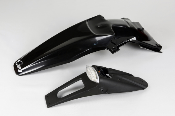 Rear fender / Enduro LED - black - Kawasaki - REPLICA PLASTICS - KA03791-001 - UFO Plast