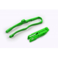 Chain guide+swingarm chain slider - green - Kawasaki - REPLICA PLASTICS - KA04756-026 - UFO Plast