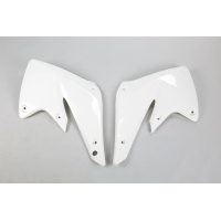 Radiator Covers white for Kawasaki KXF 250 (2004-05) - REPLICA PLASTICS - KA03756-047 - Ufo Plast