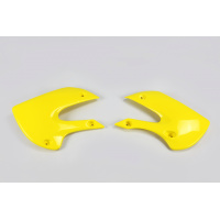 Radiator covers - yellow 102 - Kawasaki - REPLICA PLASTICS - KA03733-102 - UFO Plast