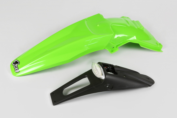 Rear fender / Enduro LED - green - Kawasaki - REPLICA PLASTICS - KA03791-026 - UFO Plast