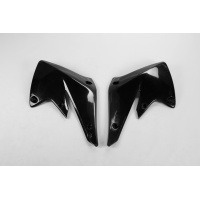 Radiator covers - black - Kawasaki - REPLICA PLASTICS - KA03756-001 - UFO Plast