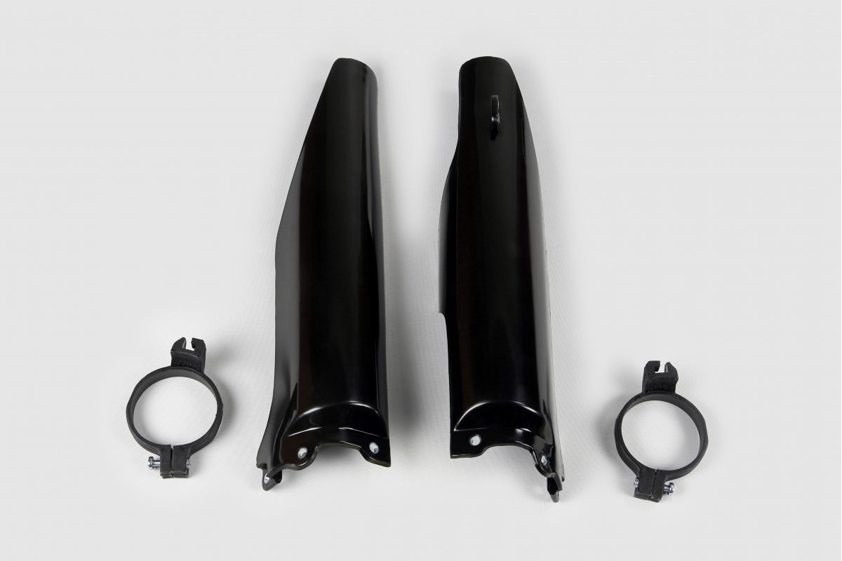 Fork slider protectors - black - Kawasaki - REPLICA PLASTICS - KA03760-001 - UFO Plast