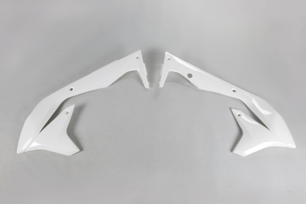 Radiator covers - white 047 - Kawasaki - REPLICA PLASTICS - KA04736-047 - UFO Plast