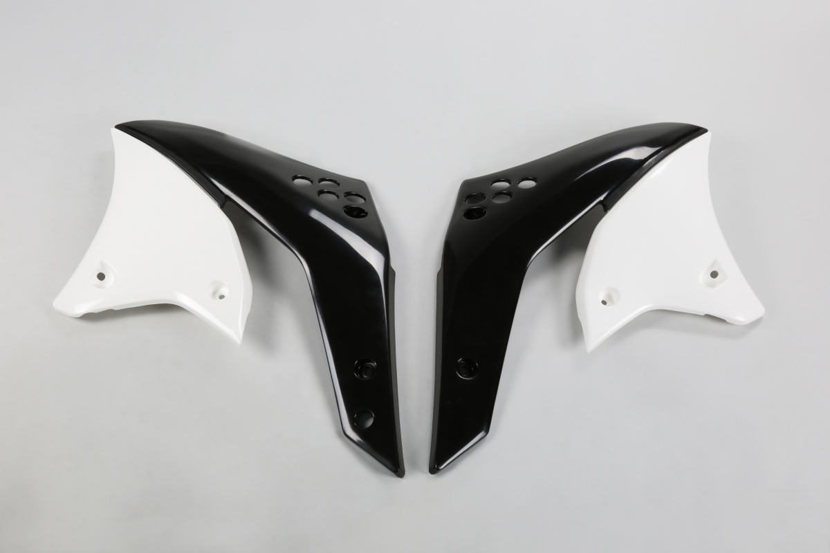 Radiator Covers white for Kawasaki KXF 250 (2006-08) - REPLICA PLASTICS - KA03767-047 - Ufo Plast