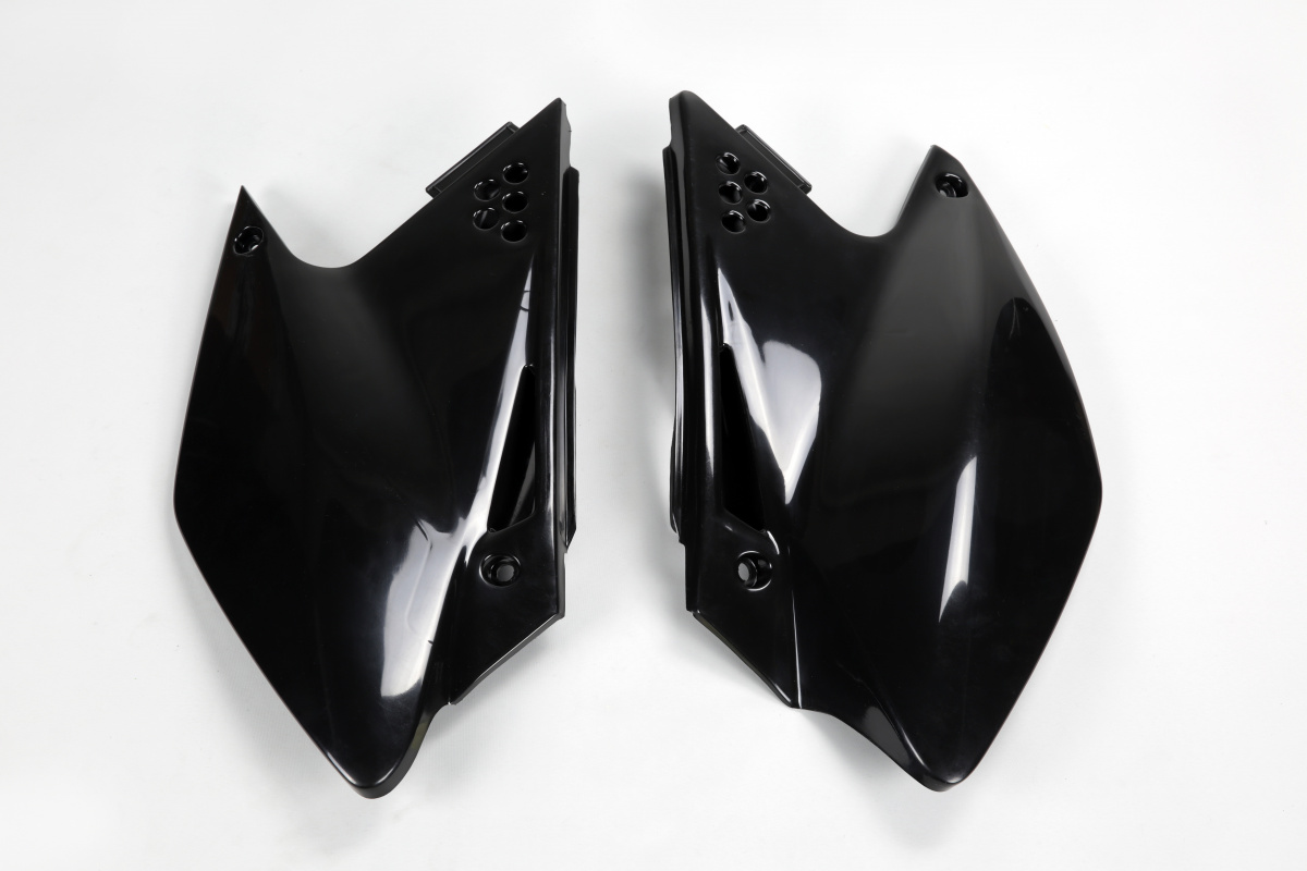 Side Panels black for Kawasaki KXF 250 (2006-08) - REPLICA PLASTICS - KA03768-001 - Ufo Plast