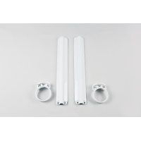 Fork Slider Protectors white for Suzuki RM 125 (1991) - RM 250 (1991) - REPLICA PLASTICS - SU02925-041 - Ufo Plast