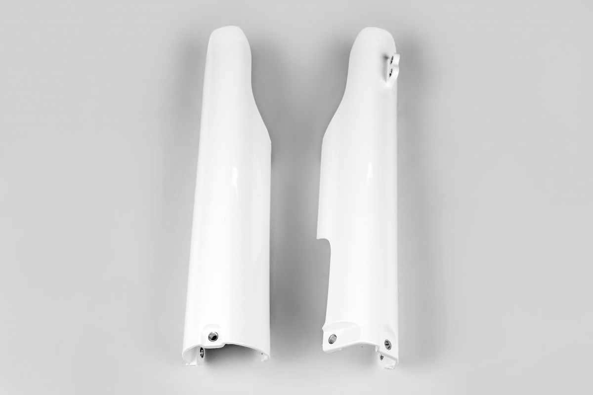 Fork Slider Protectors white for Yamaha YZ 125 - YZ 250 - YZF 250 - WRF 250 - YZF 450 - WRF 450 - REPLICA PLASTICS - YA03872-...