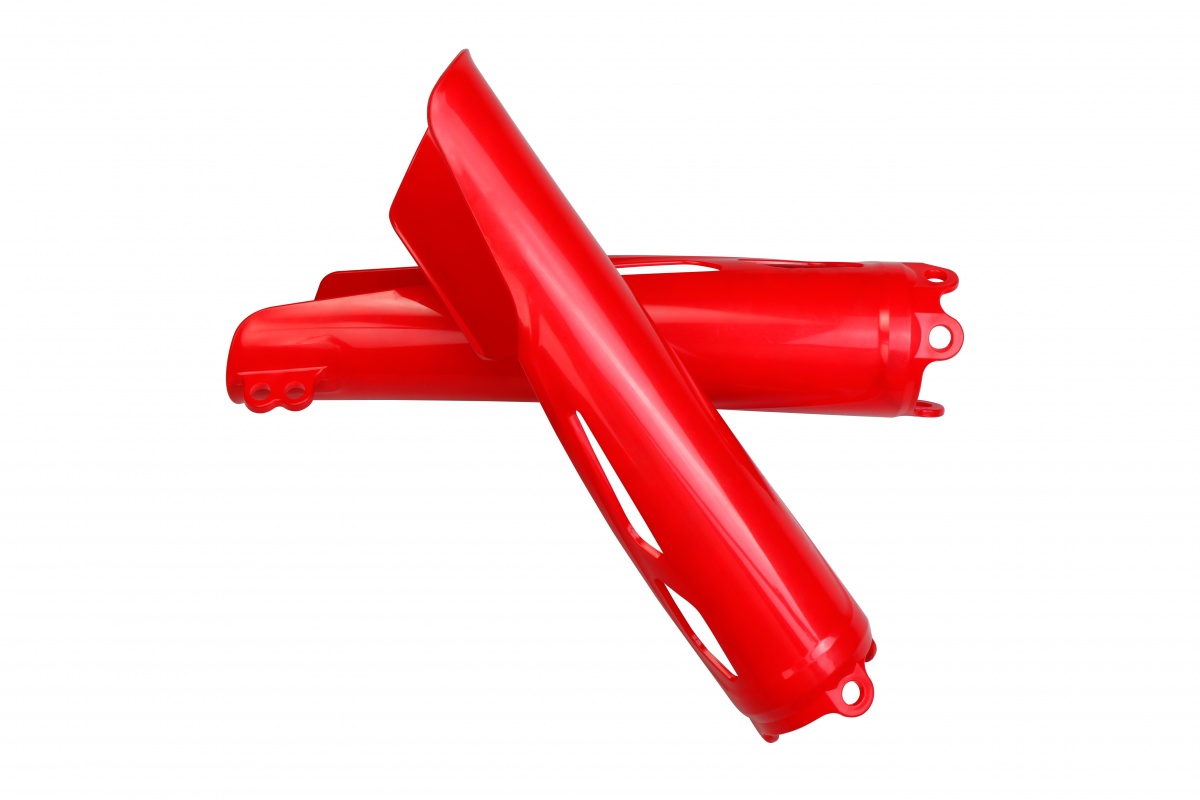 Fork Slider Protectors red for Honda CRF 250R (2019-25) - CRF 450R (2019-25) - CRF 250RX (2019-25) - CRF 450RX (2019-25) - RE...