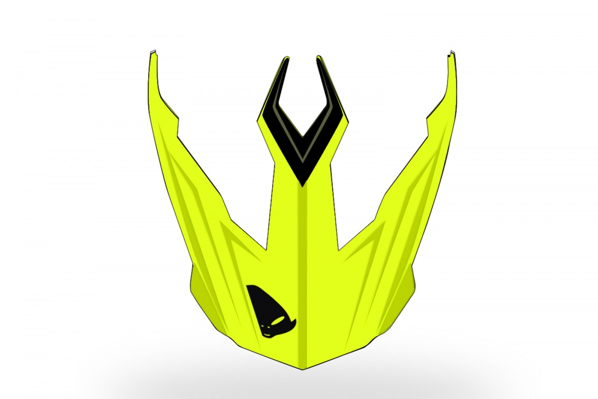 Visor for motocross enduro Aries helmet neon yellow - Helmet spare parts - HR146 - Ufo Plast