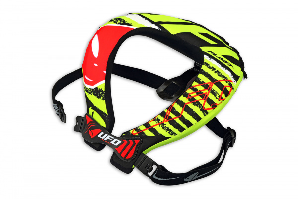 Motocross neck support Bulldog neon yellow and red - Neck supports - PC02369 - UFO Plast