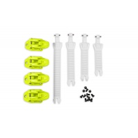 Strap buckle kit for motocross boots white and neon yellow - Boots spare parts - BR040-WD - UFO Plast