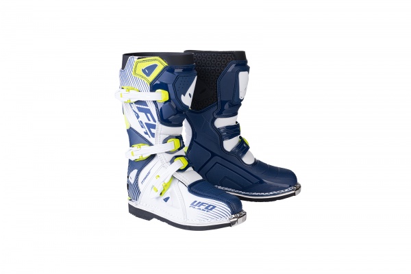 Motocross Typhoon boots for kids blue and white - NEW PRODUCTS - BO008-CW - UFO Plast