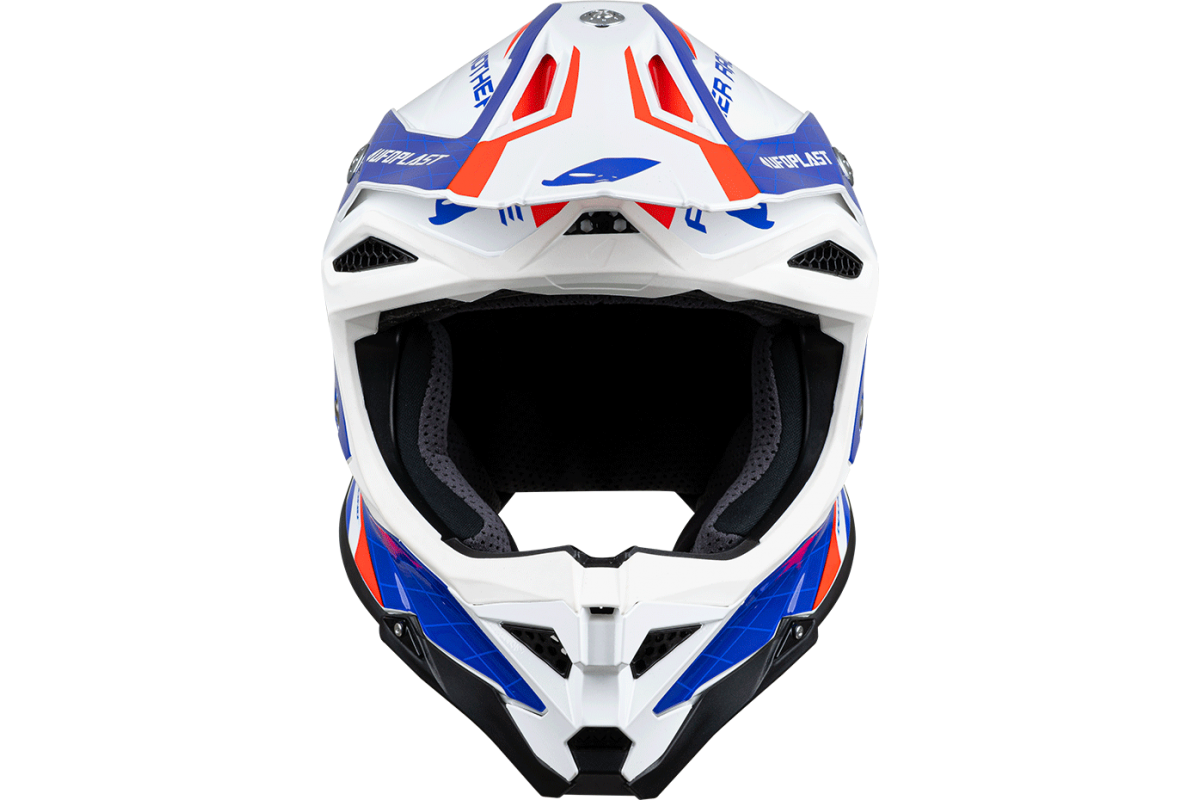 Red white and blue motocross helmet sale