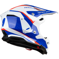 Motocross helmet Diamond white, red and blue - HIGHLIGHT - he054 - UFO Plast