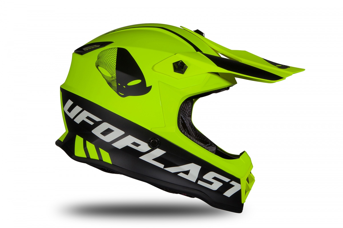 Motocross helmet for kids neon yellow matt - Home - HE190 - Ufo Plast