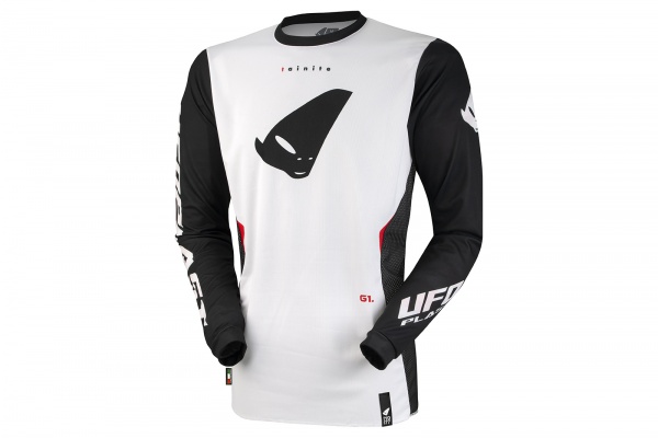 Motocross Tainite jersey white and black - Jersey - MG04538-WK - UFO Plast