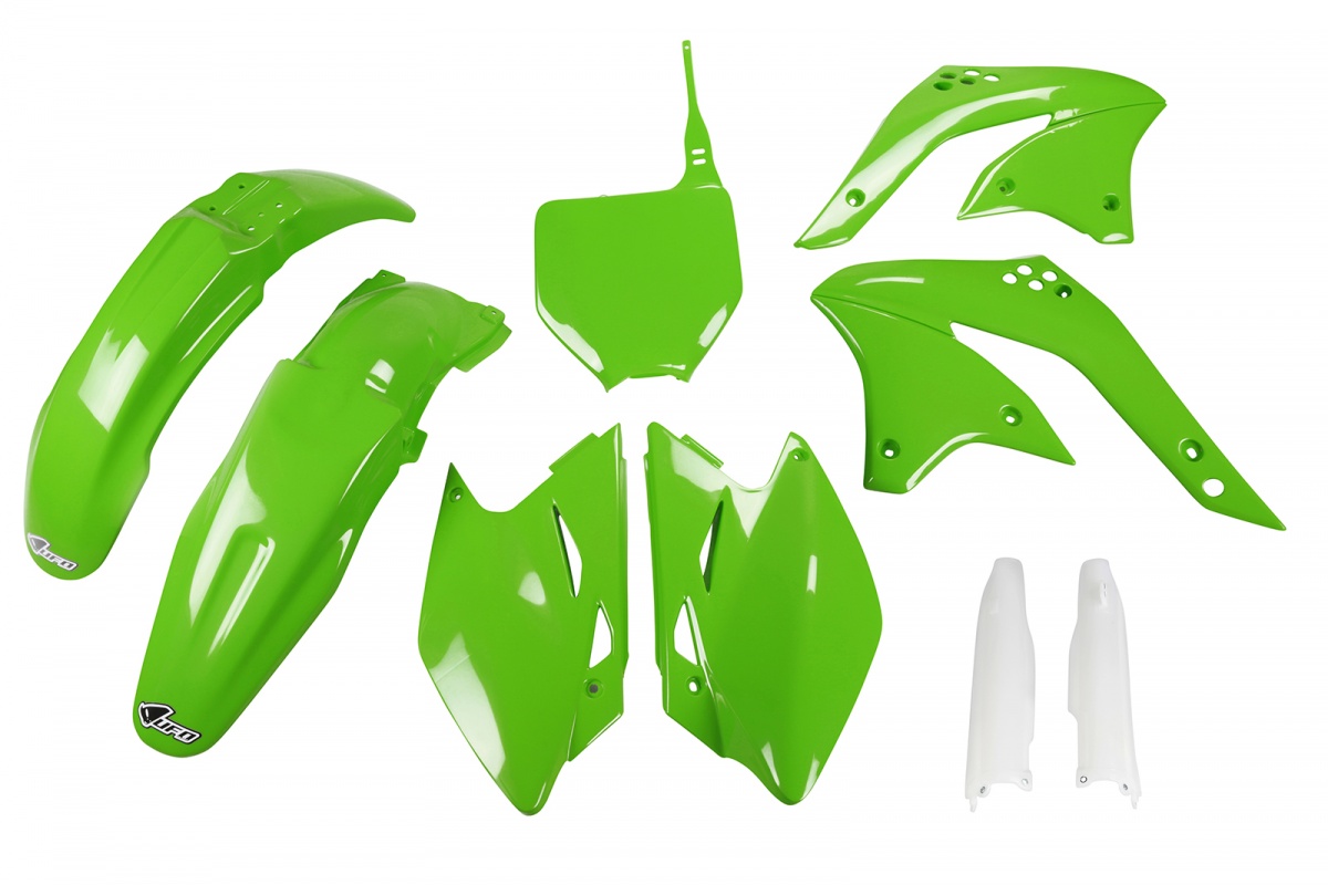 Full Plastic Kit green for Kawasaki KXF 450 (2008) - REPLICA PLASTICS - KAKIT211F-026 - Ufo Plast