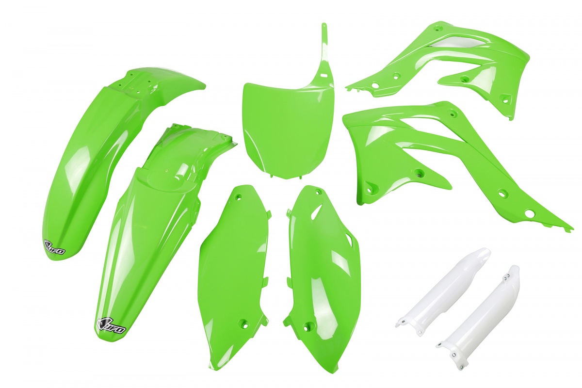 Full Plastic Kit green for Kawasaki KXF 450 (2012) - REPLICA PLASTICS - KAKIT217F-026 - Ufo Plast