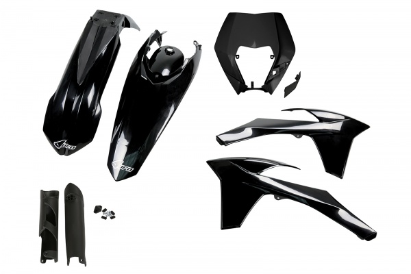 Full plastic kit / with headlight Ktm - black - REPLICA PLASTICS - KTKIT521F-001 - UFO Plast