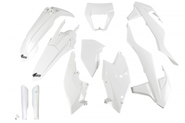 Full plastic kit / with headlight Ktm - white - REPLICA PLASTICS - KTKIT523F-047 - UFO Plast