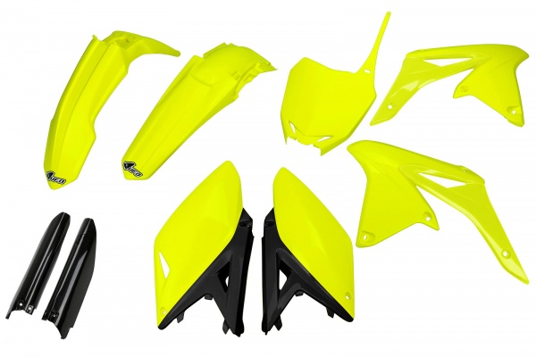 Full plastic kit Suzuki - neon yellow - REPLICA PLASTICS - SUKIT416F-DFLU - UFO Plast