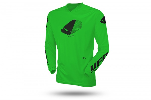 Motocross Radial jersey for kids green - NEW PRODUCTS - MG04531-AFLU - UFO Plast