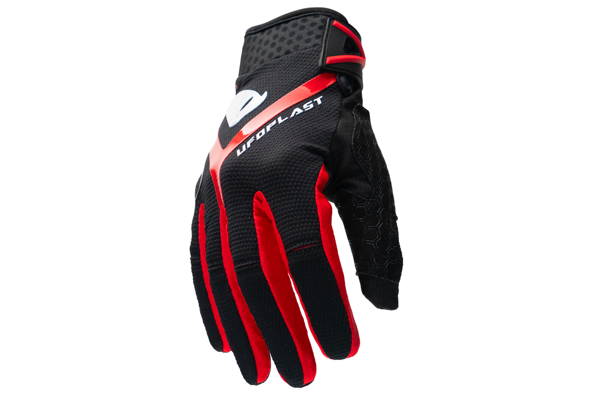 Motocross Hayes gloves red and black - Gloves - GL13001-KB - Ufo Plast