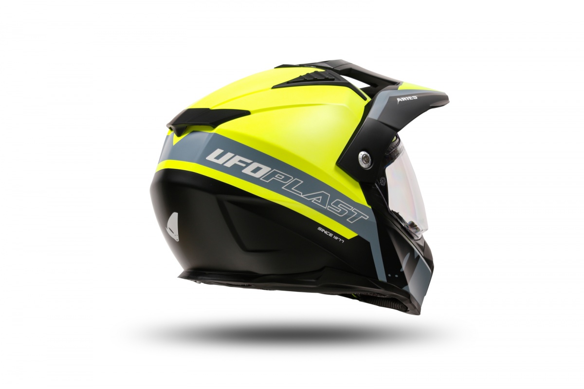 Motocross Aries helmet black and neon yellow - Helmets - HE13500-DK - Ufo Plast