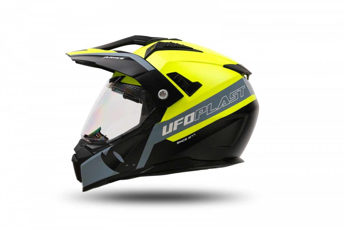 Motocross Aries helmet black and neon yellow - Helmets - HE13500-DK - Ufo Plast