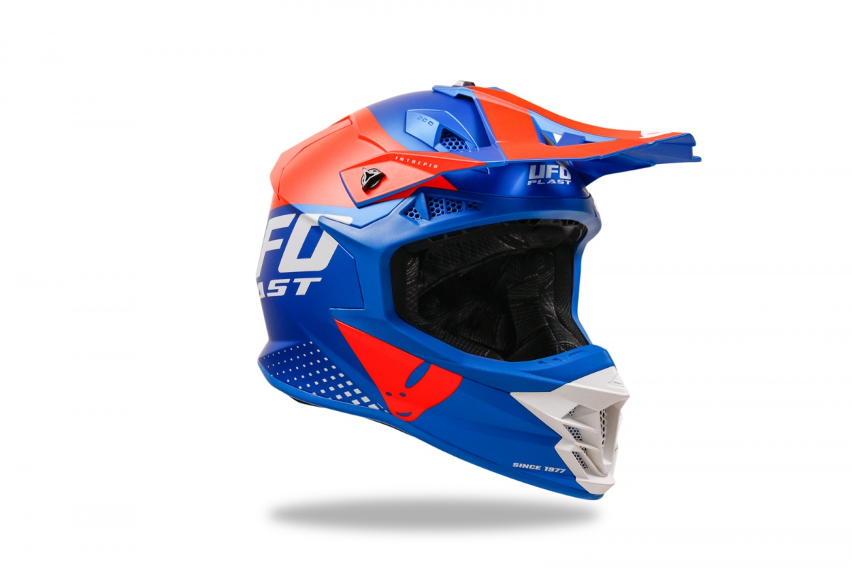 Motocross Intrepid helmet blue and orange - Helmets - HE13400-CF - Ufo Plast