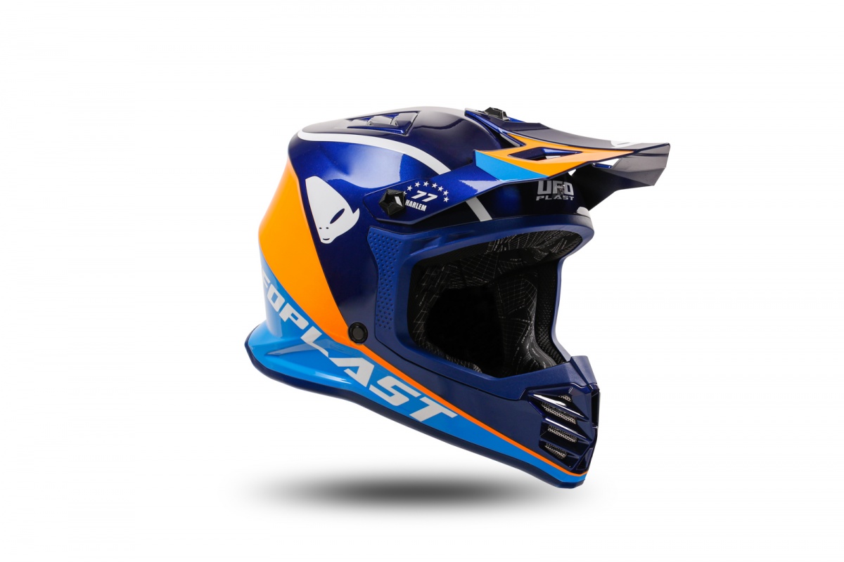 motocross Korey helmet for kids blue and orange - Helmets - HE13600-CF - UFO Plast