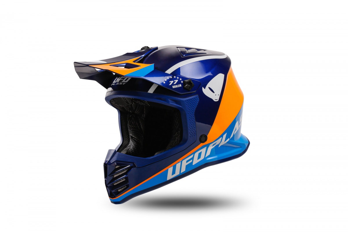 motocross Korey helmet for kids blue and orange - Helmets - HE13600-CF - UFO Plast