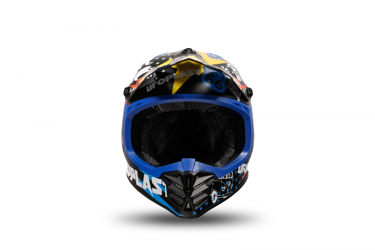 motocross Korey helmet for kids black, yellow and blue - Helmets - HE13600-CD - UFO Plast