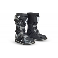 Stivali motocross Typhoon da bambino nero e grigio - Boots - BO008-K - UFO Plast