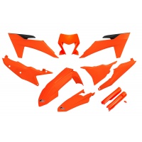 Full kit with headlight for Ktm EXC 150 2024 - neon orange - REPLICA PLASTICS - KTKIT530F-FFLU - UFO Plast