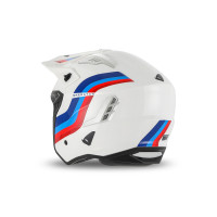 Sheratan cross jet helmet white, red, blue